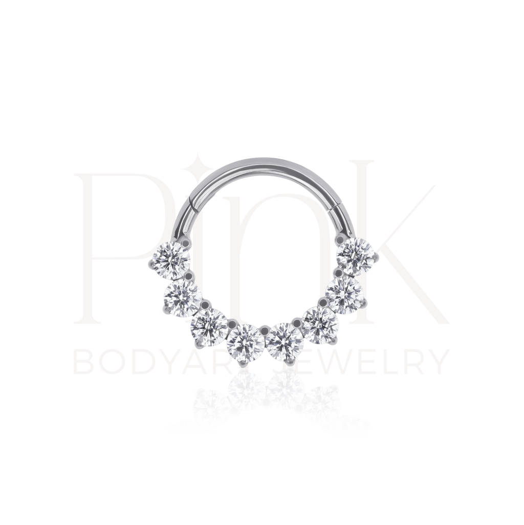 Cubic Zirconia Front Hoop 