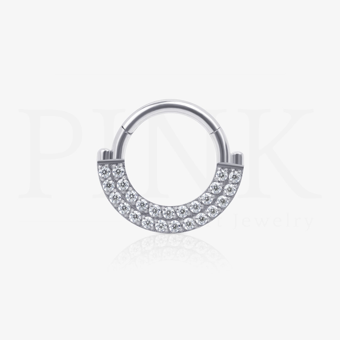Argola 2 Fios Zirconias Frente