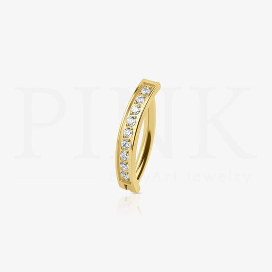 Bananabell Clicker Navel Fio Zirconia Gold