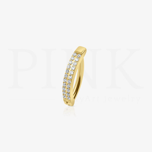 Bananabell Clicker Navel Dupla Zirconia Gold