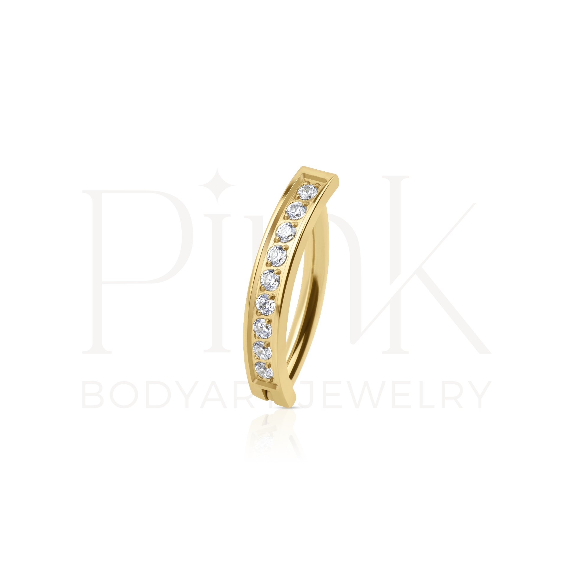 Bananabell Clicker Navel Fio Zirconia Gold