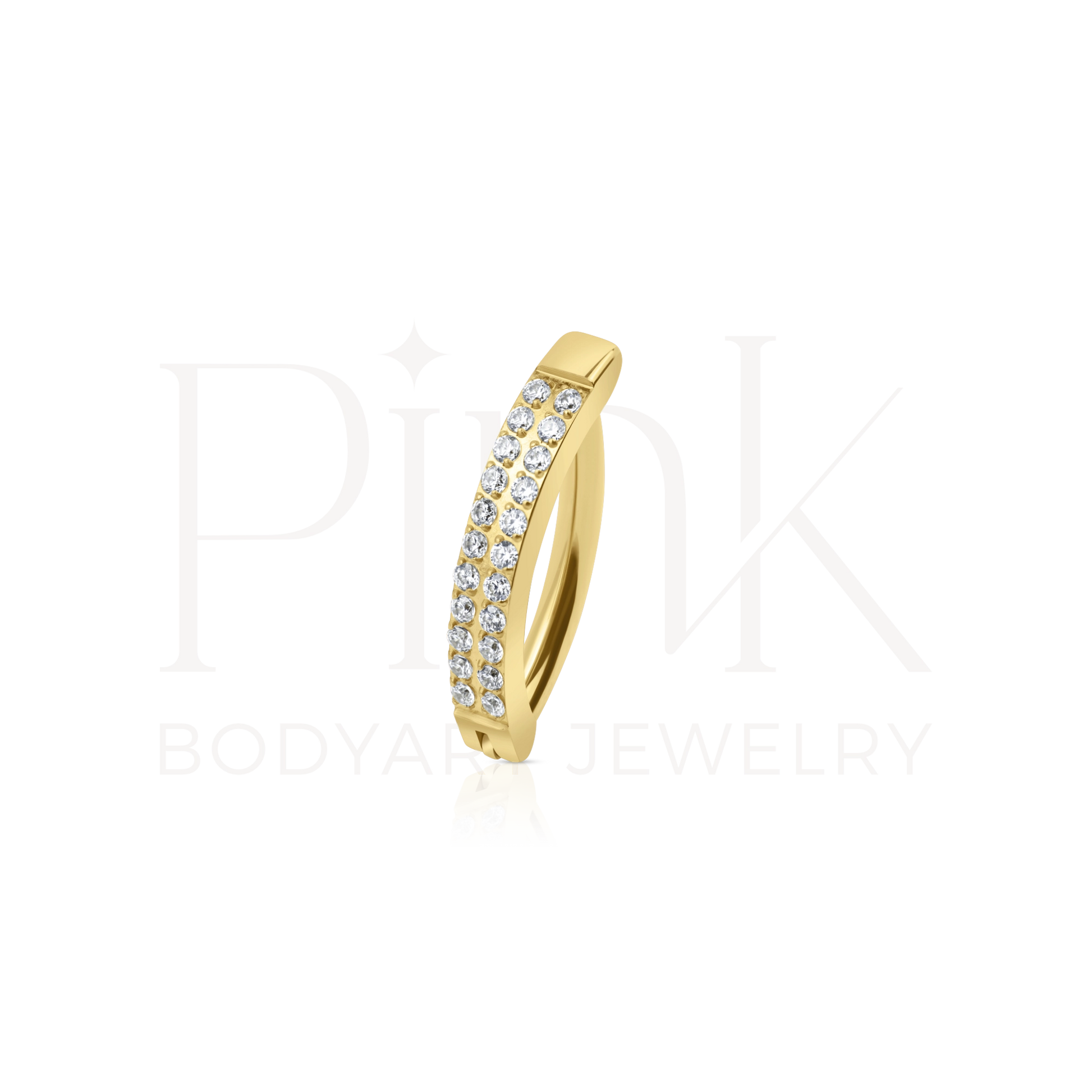 Bananabell Clicker Navel Dupla Zirconia Gold