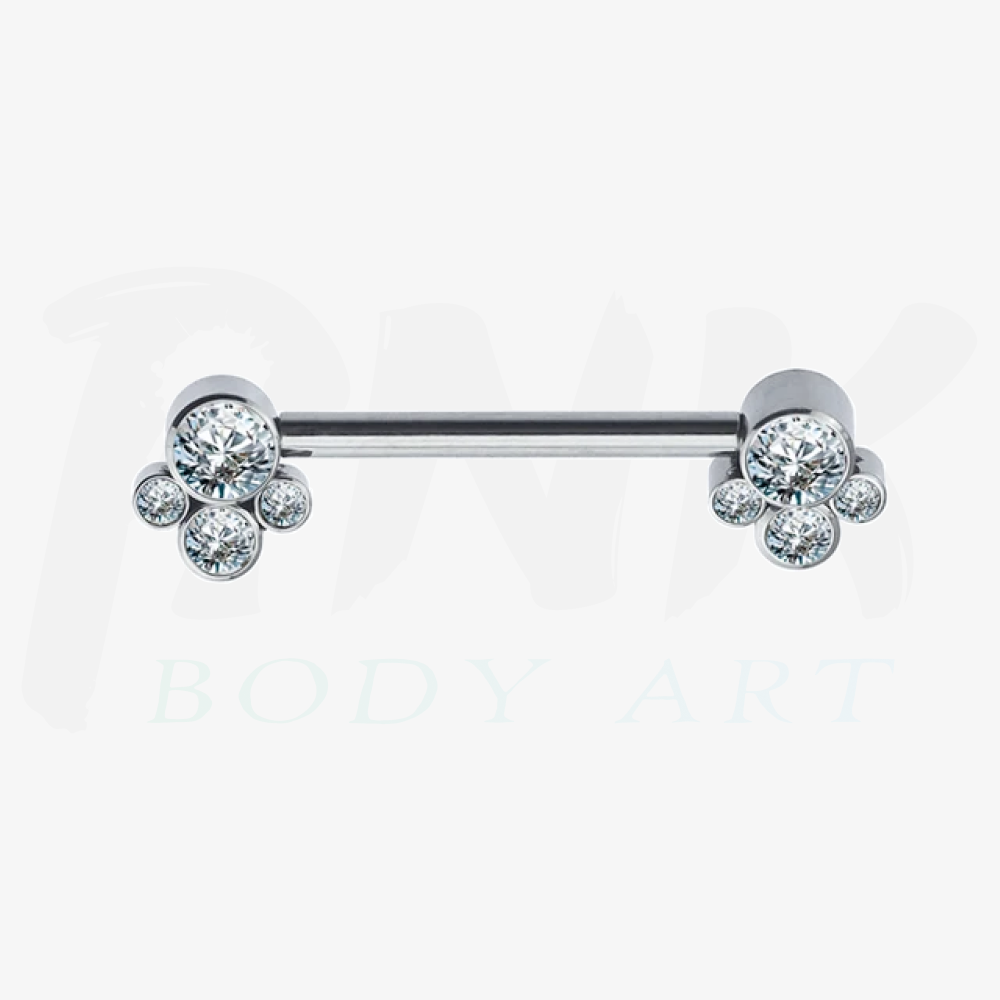 Barbell 4 Zirconias Mamilo RI