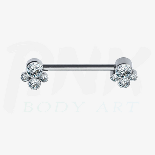 Barbell 4 Zirconias Mamilo RI