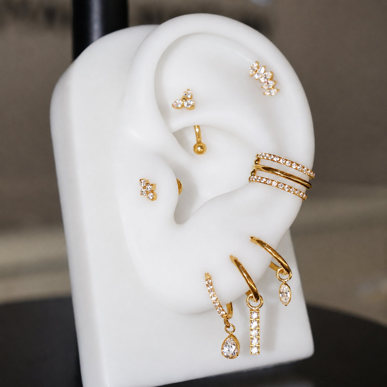 Argola Charm Gota ZR Gold