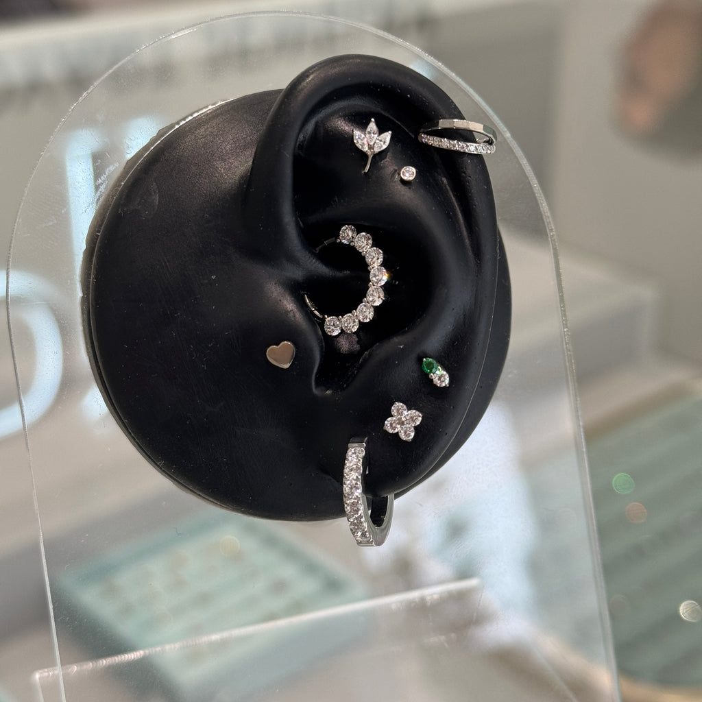 Cubic Zirconia Front Hoop 