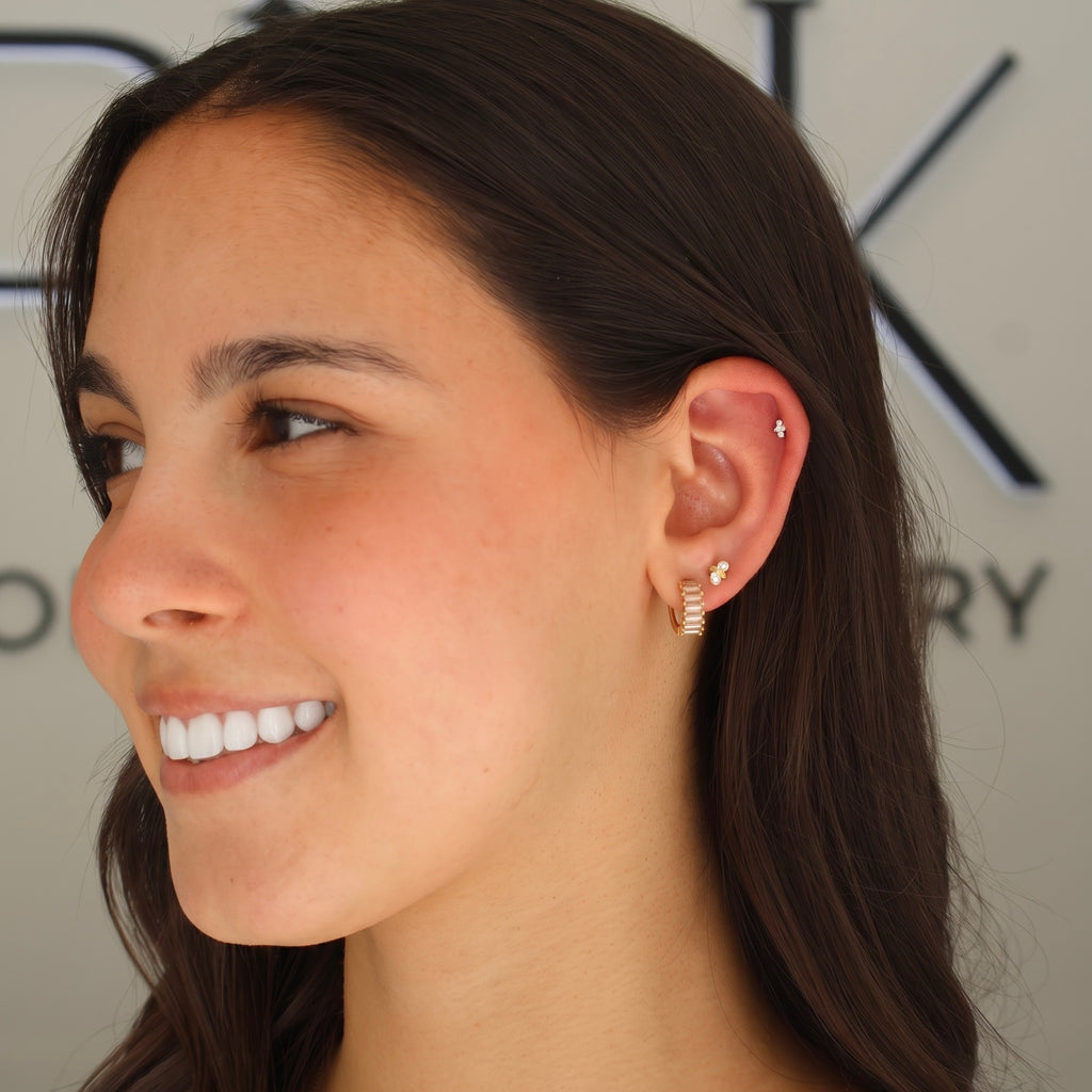 Labret Abelha Zirconias Gold RI
