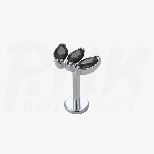 Labret Cluster 3 Folhas Onix RI