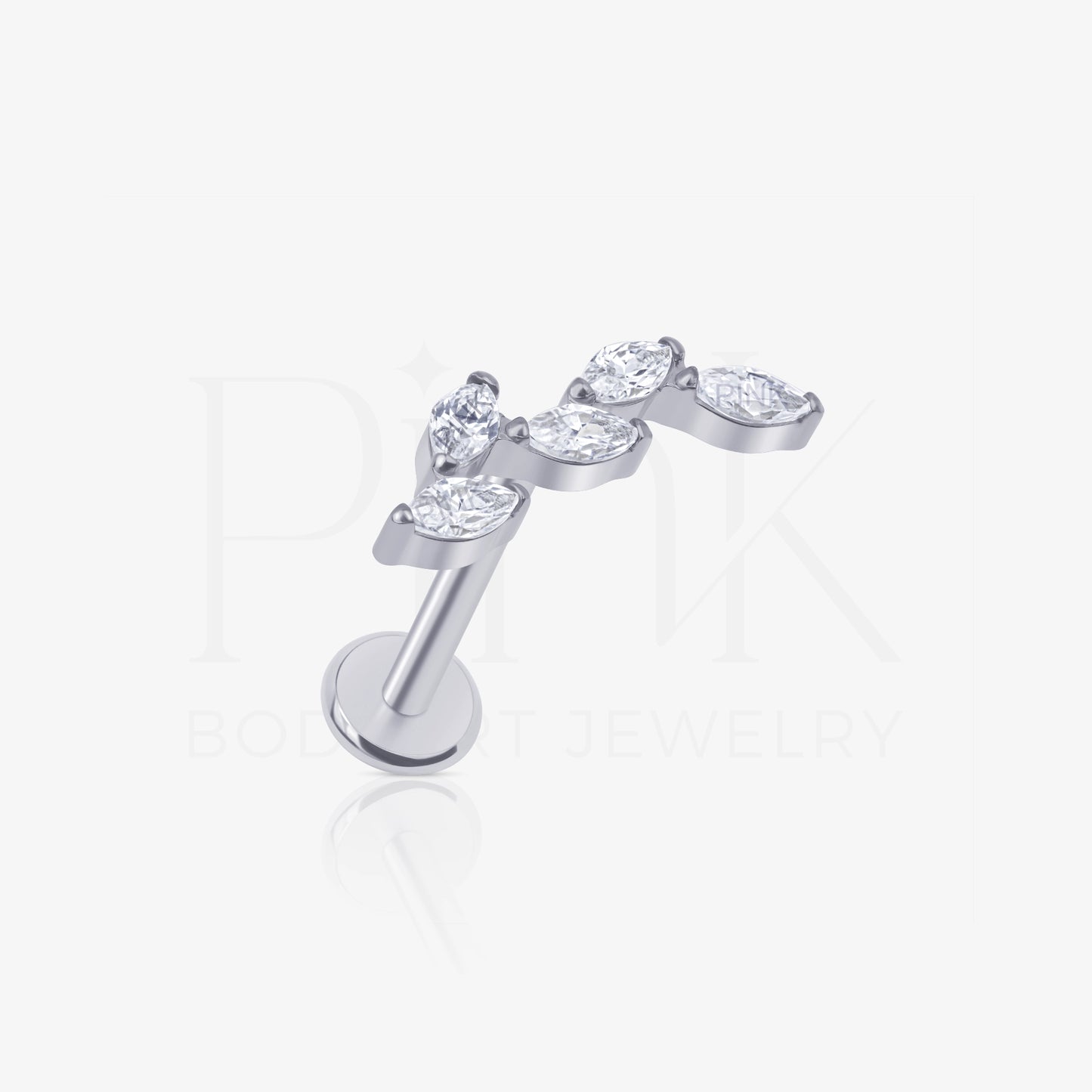 Labret Cluster 5 Zirconias Marquise RI