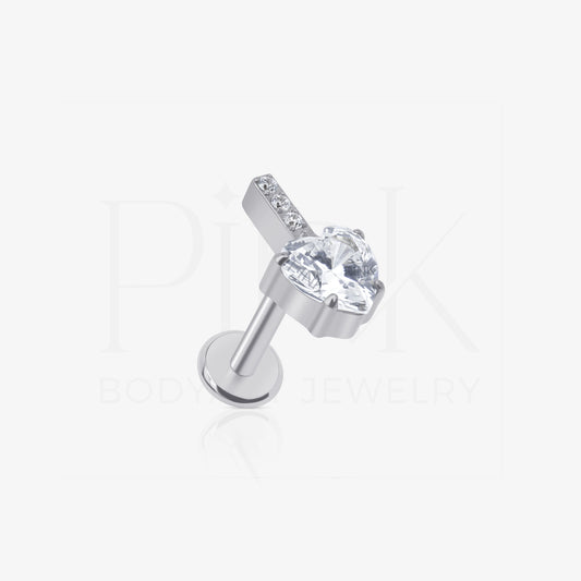 Labret Coração Trio Zirconias RI
