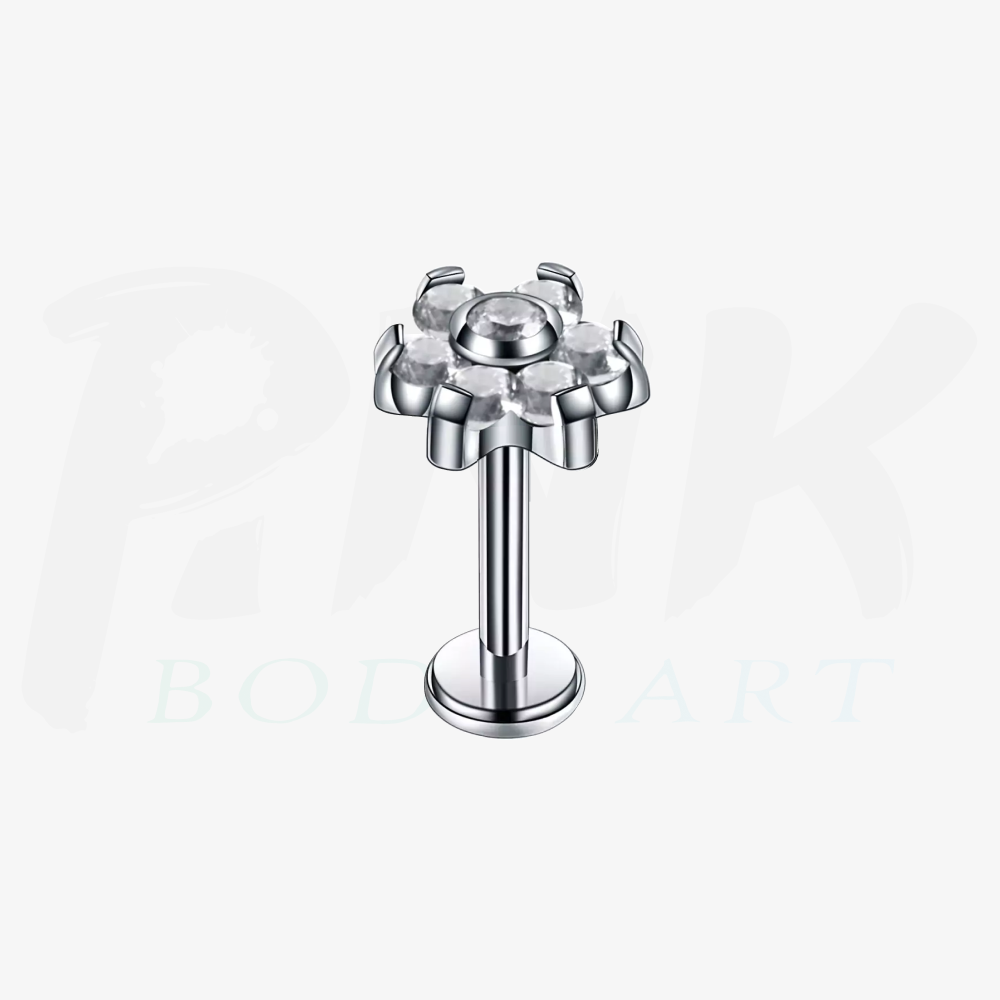 Labret Flor Zirconia RI