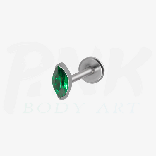 Labret Medusa Zirconia Verde RI