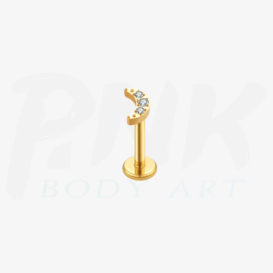 Labret Mini Lua Zirconia Gold RI