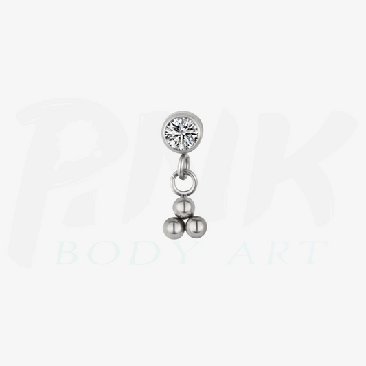 Labret Pendente Zirconia/Missanga RI