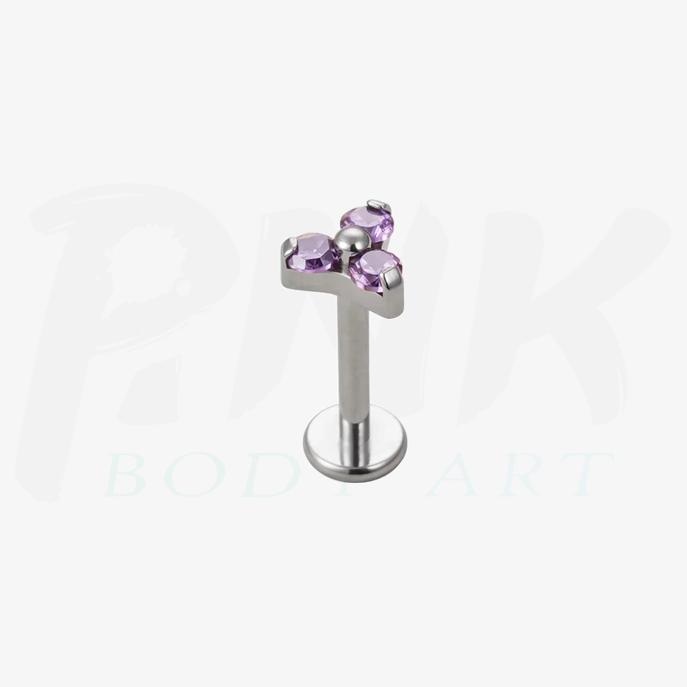 Labret Trinity Zirconia Lilas RI