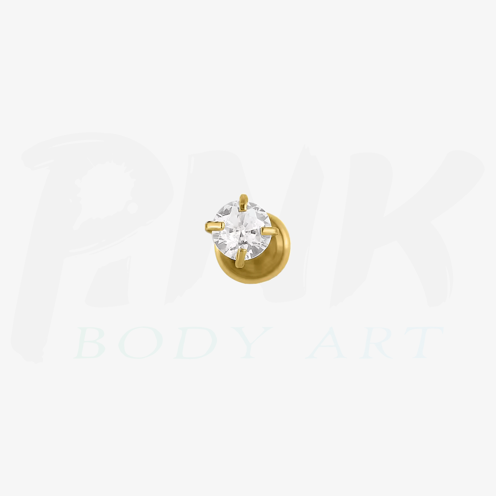 Labret Zirconia Cubica Gold RI