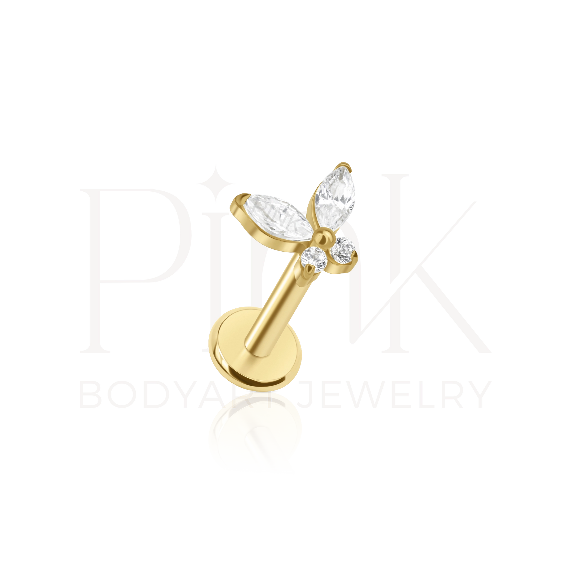 Labret Butterfly Zirconias Gold PP