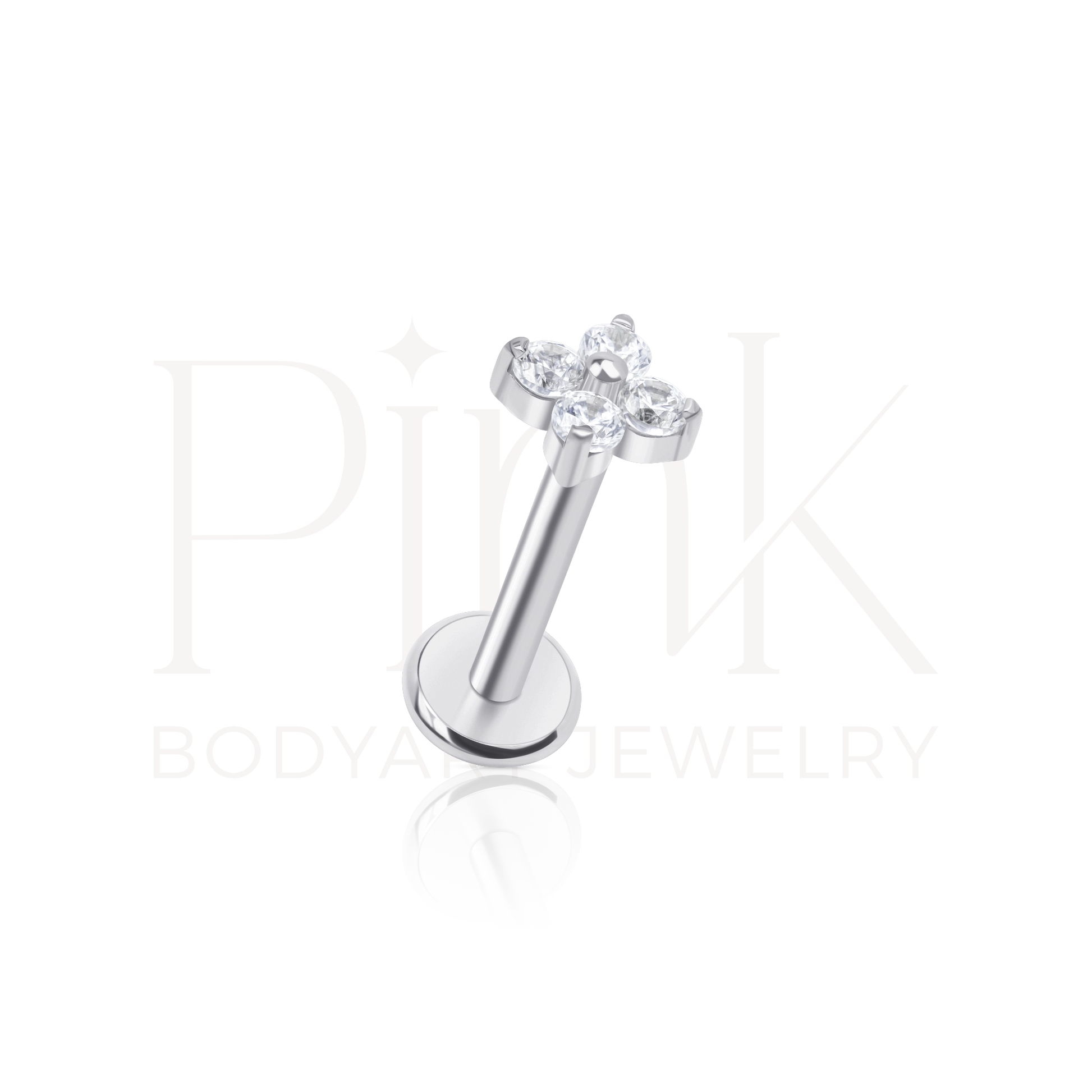 Labret Mini Flor Petalas Zirconia PP