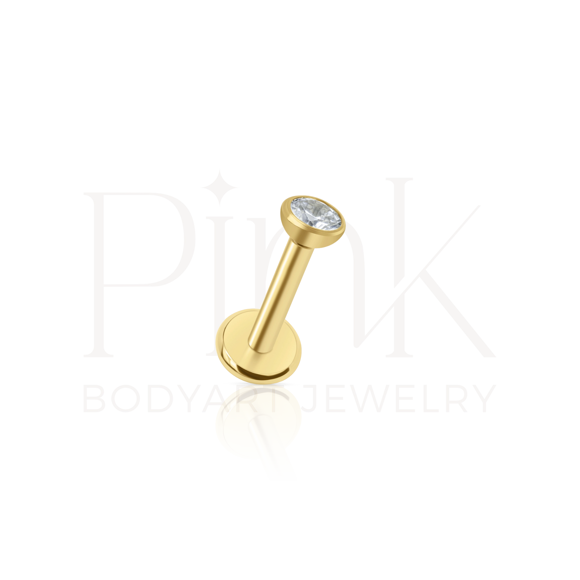 Labret Zirconia Cravejada Gold PP