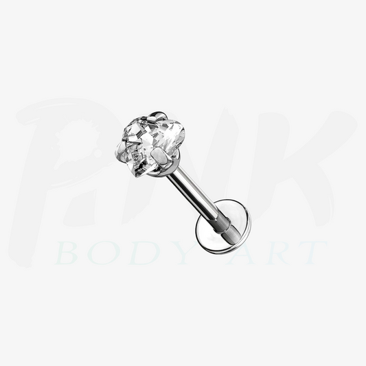 Labret Pedra Coração Zirconia RI